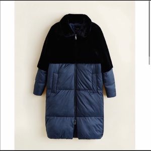 Navy puffer coat